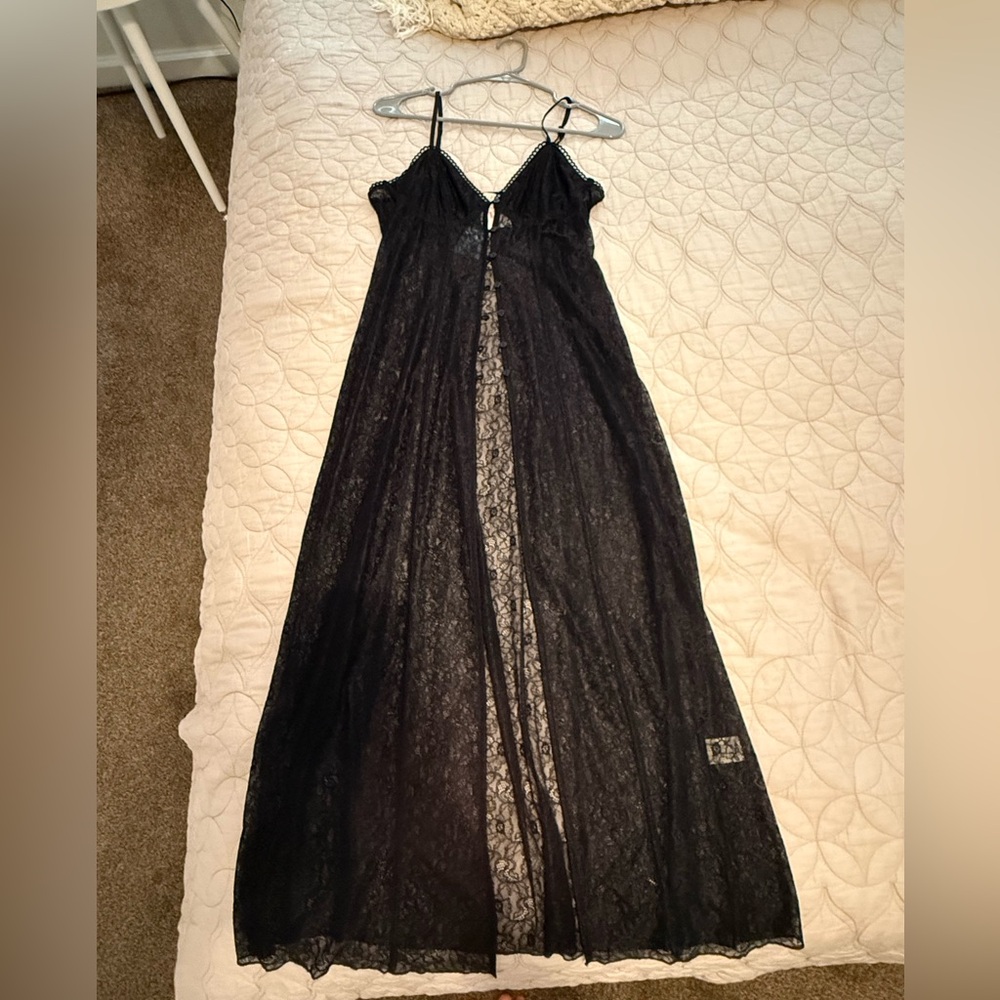 ILLA ILLA Black Lace dress/kimono